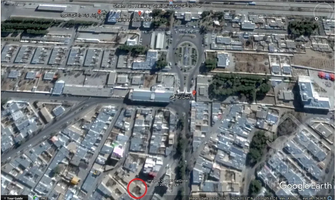 365 متر زمین دو نبش راه آهن شاهرود