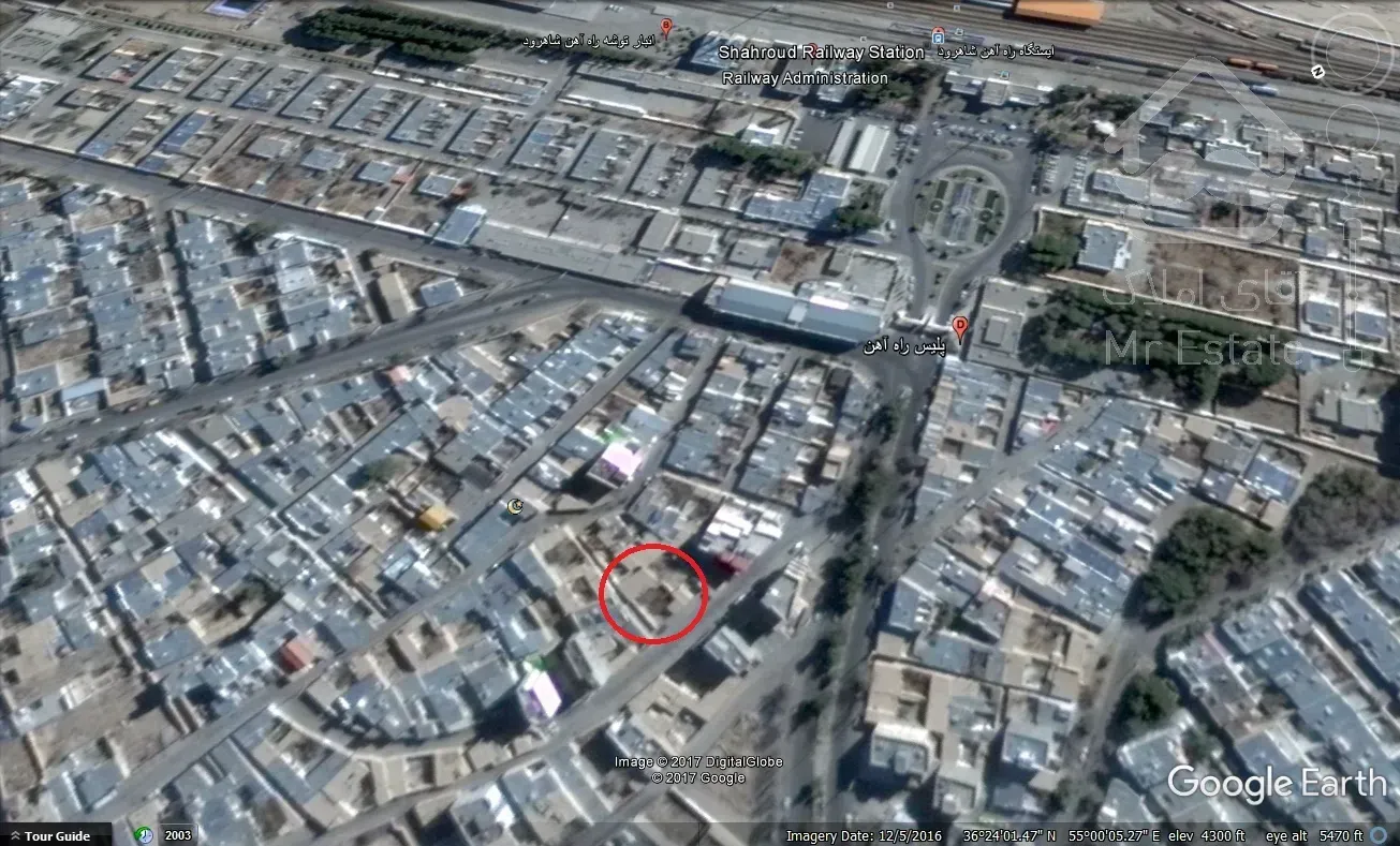 365 متر زمین دو نبش راه آهن شاهرود