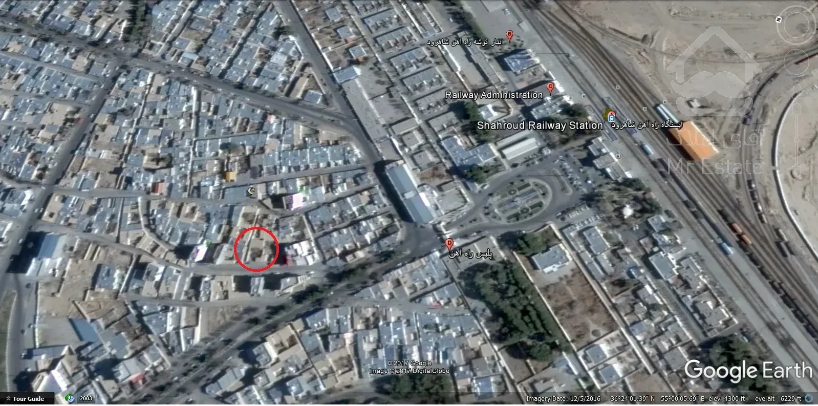 365 متر زمین دو نبش راه آهن شاهرود