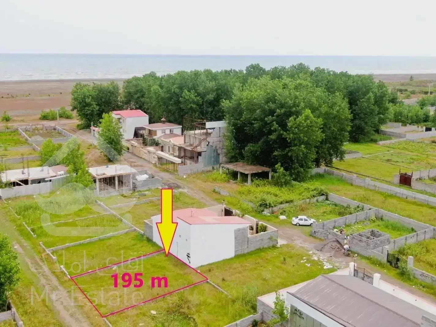 زمین ساحلی چشم اندازابدی به دریا آماده ساخت ویلات