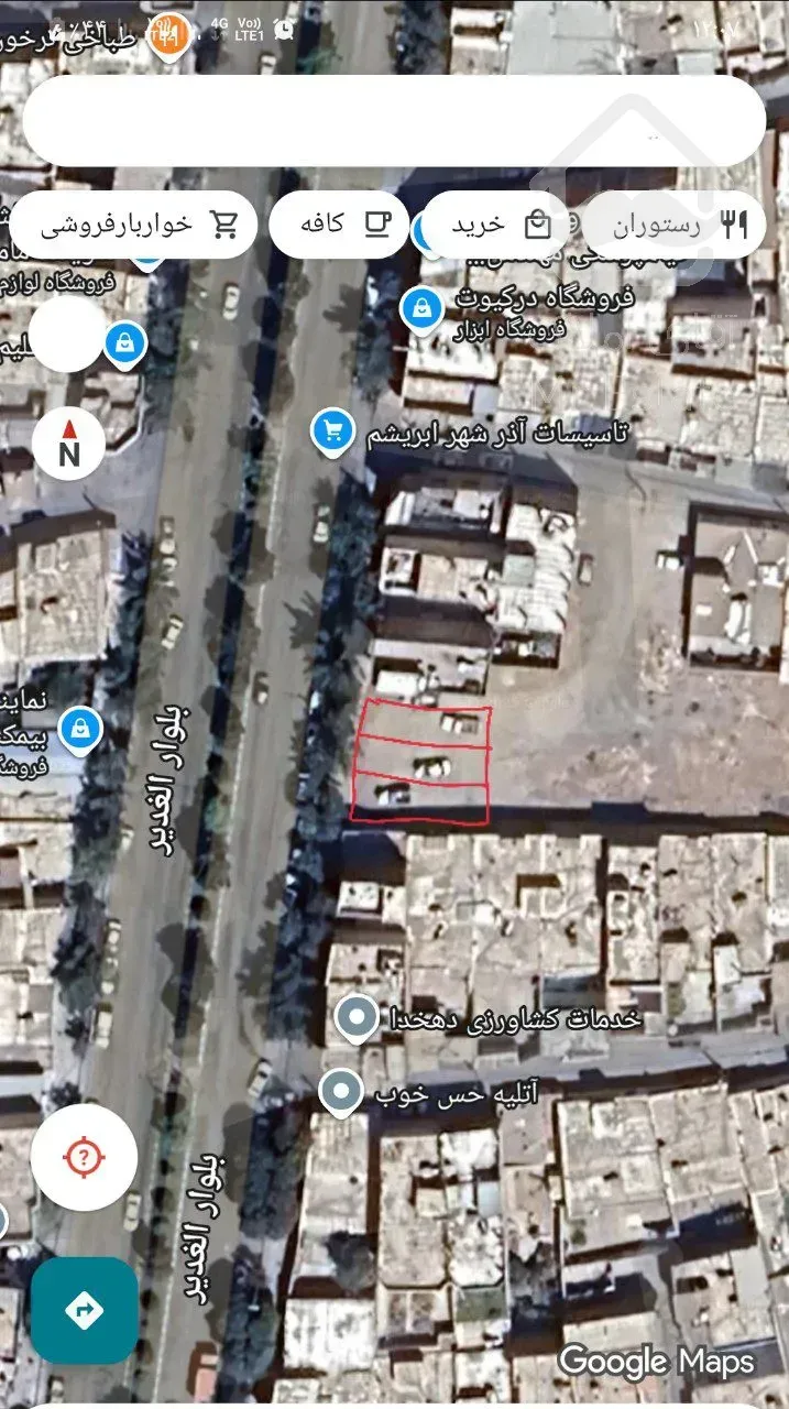 فروش ۱۵۹ متر زمین بغل خیابان