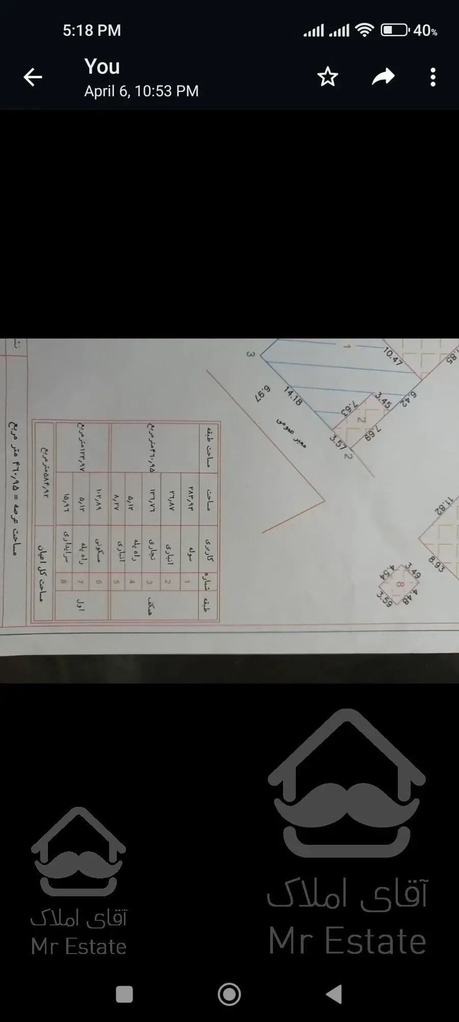 مستغلات،تجاری،مسکونی(۵۰۰ متر)