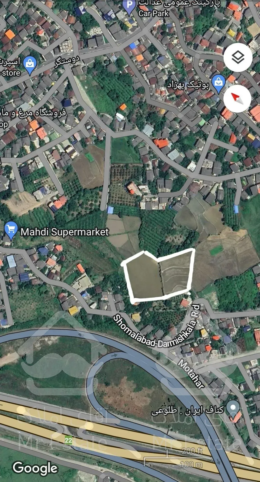 8100 متر زمین مناسب سرمایه‌گذاری و ساخت و ساز