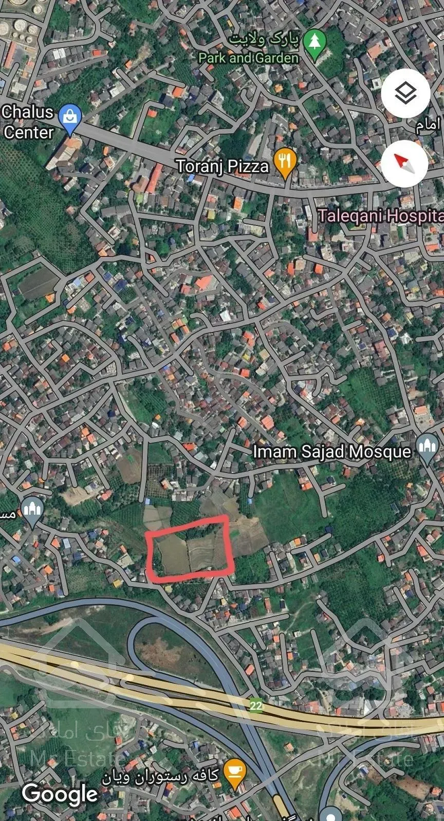 8100 متر زمین مناسب سرمایه‌گذاری و ساخت و ساز