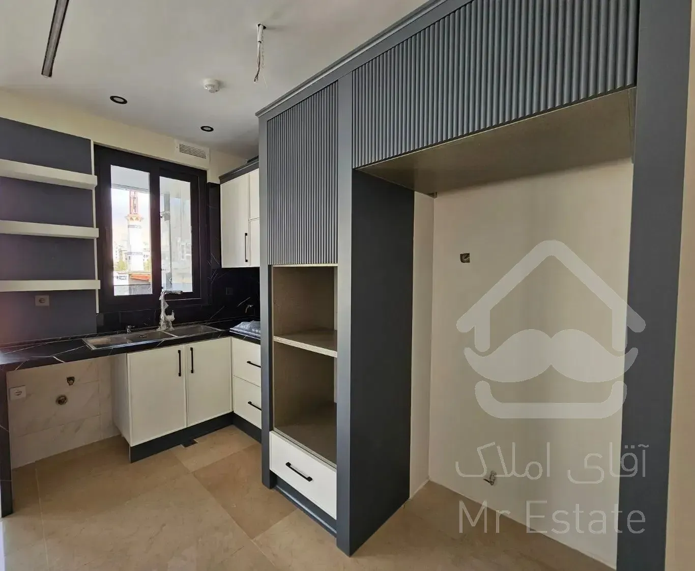 128متر سعادت آباد(نوساز،لابی شیک)کم واحد،پنجره قدی