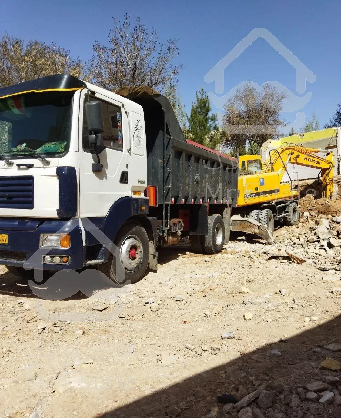 حمل ماسه پوکه آجر سیمان شن کود حیوانی با ۱۰ تن