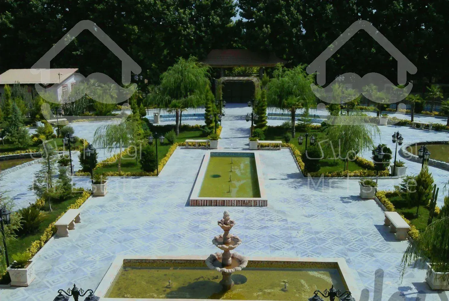 فضای سبز  محوطه سازی  ویلا باغ آبنما آلاچیق گلکاری