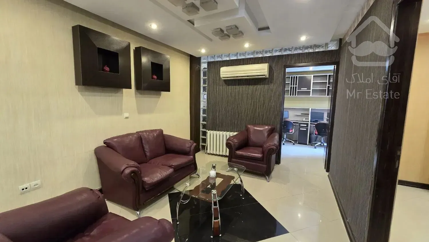 85مترسعادت آباد*اداری*ورودی لابی شیک*سرتاسرپنجره