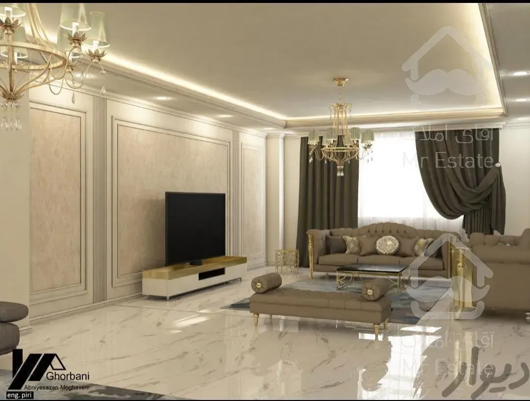 ۱۲۸متر دوخواب نوساز کلید نخورده