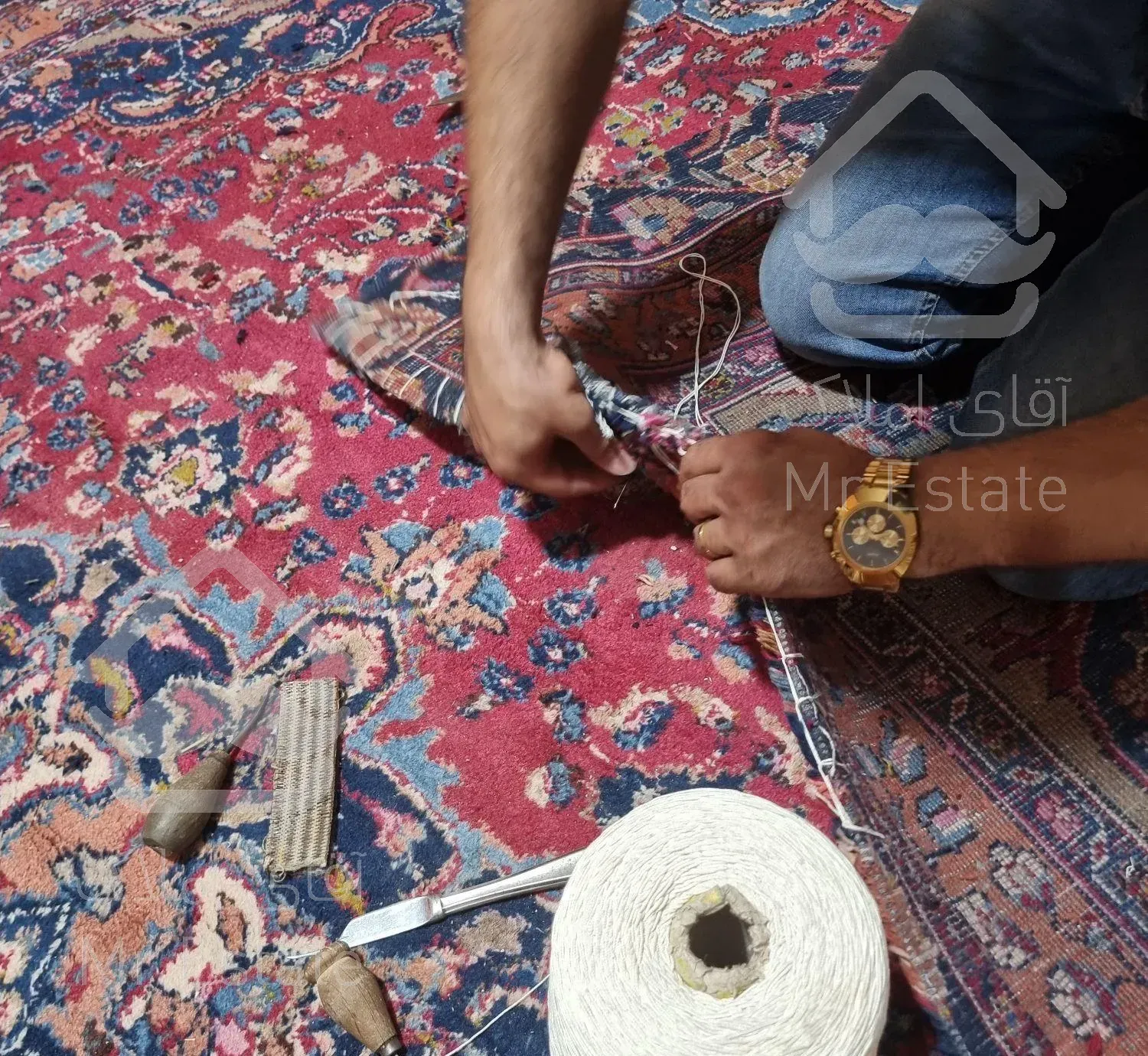 رفوگری فقط فرش دستباف