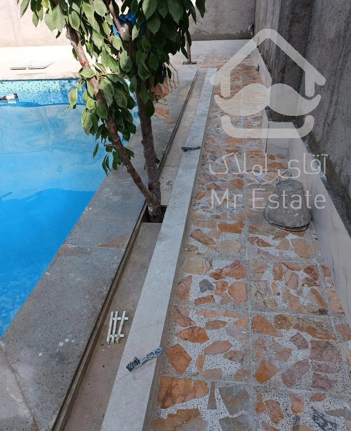 کاشی سنگ سرامیک آنتیک بین کابینت تیغه چینی