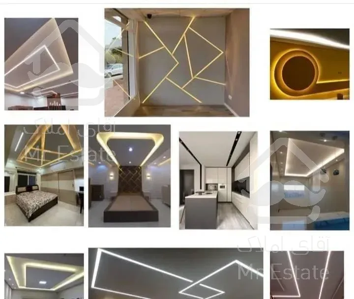 کناف کاری سقف کاذب طرح باکس نورمخفی دیوار کنافکاری