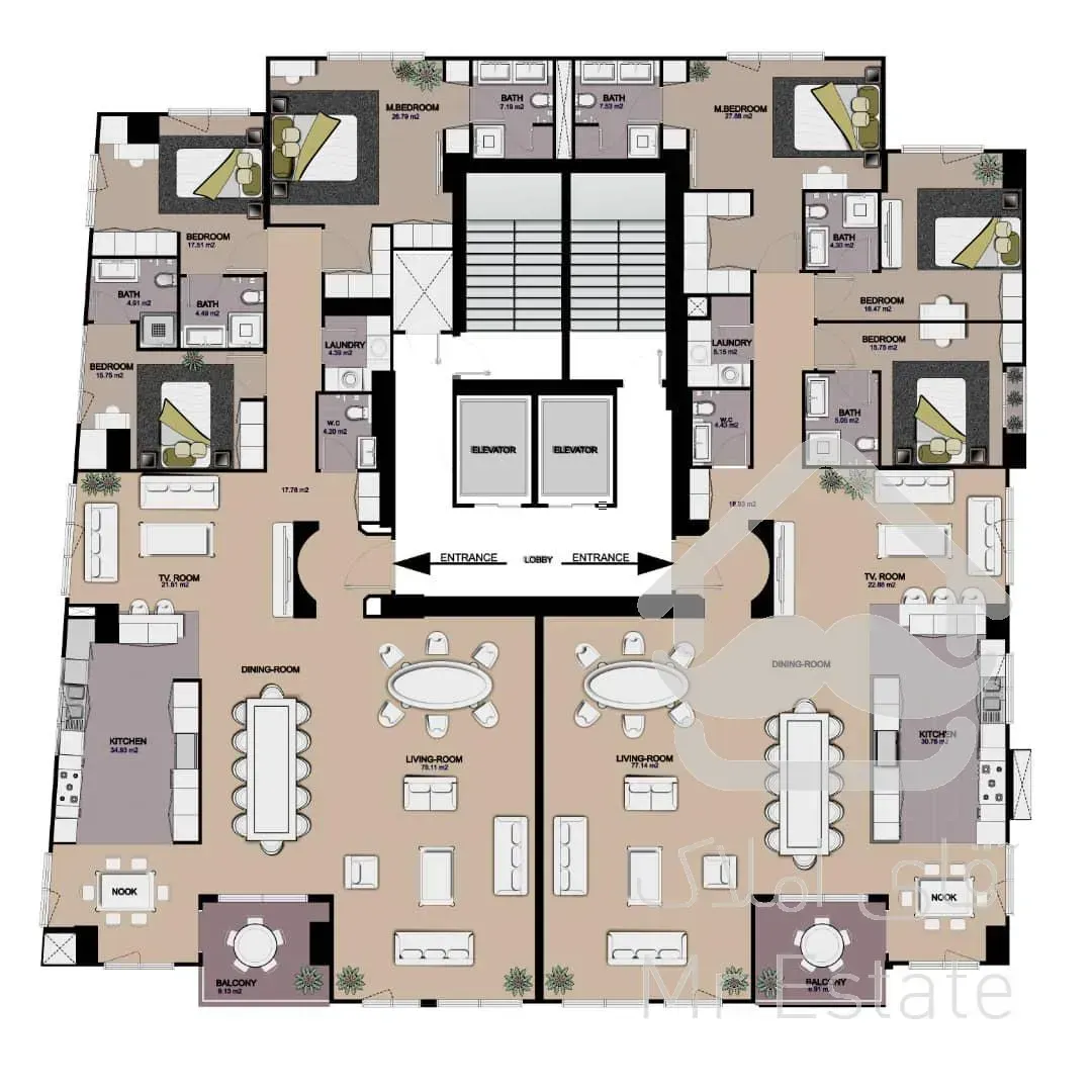 ۵۰۰ متر پنت هاوس - ویوی کامل کاخ نیاوران