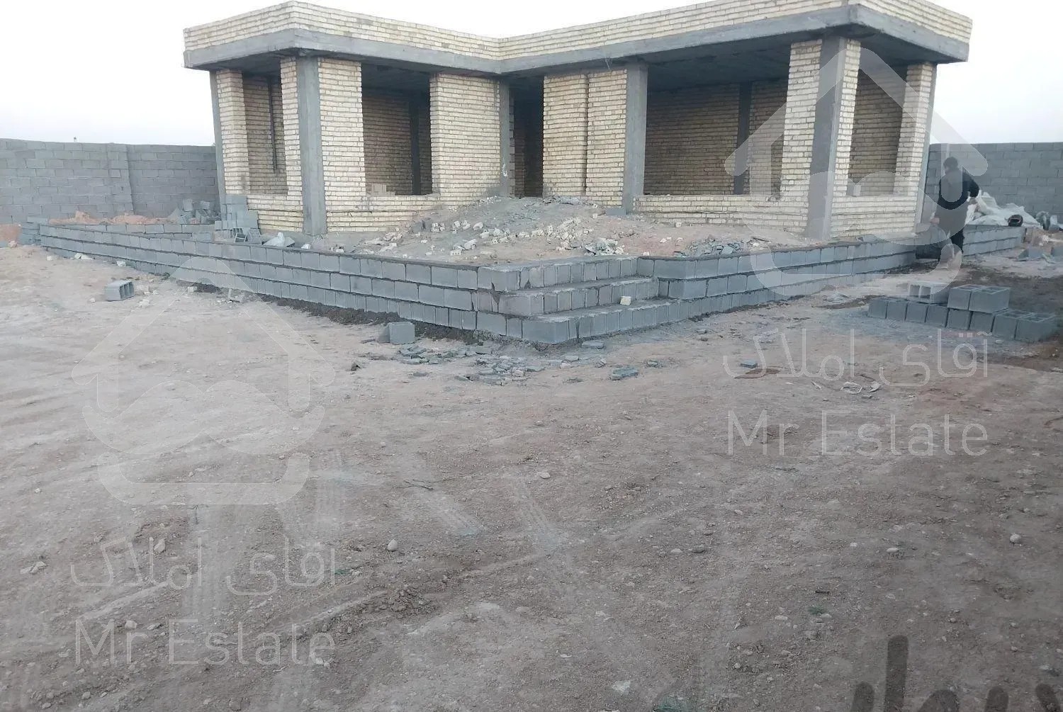 اجرای ساختمان اسکلت بنایی دیوار بلوک قلات کودیان