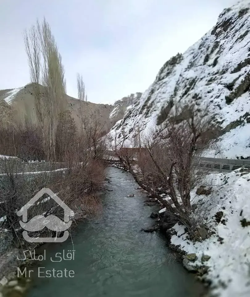 ویلا باغ ۱۰۰۰ متر بر رودخانه جاده چالوس