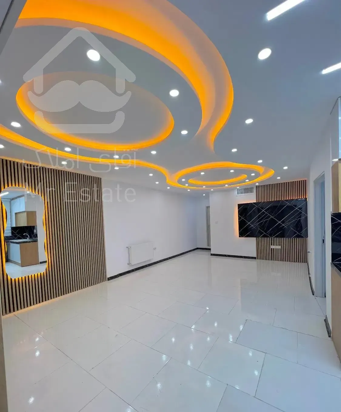 اپارتمان۱۰۸m/پذیرایی بزرگ/دو تراس/بدون مشرف