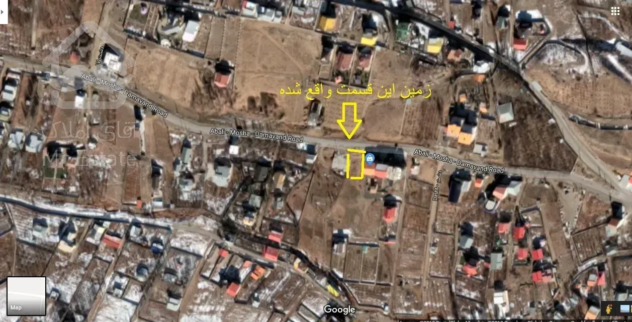 ۸۶۵ متر زمین کاربری باغ مسکونی بر جاده اصلی