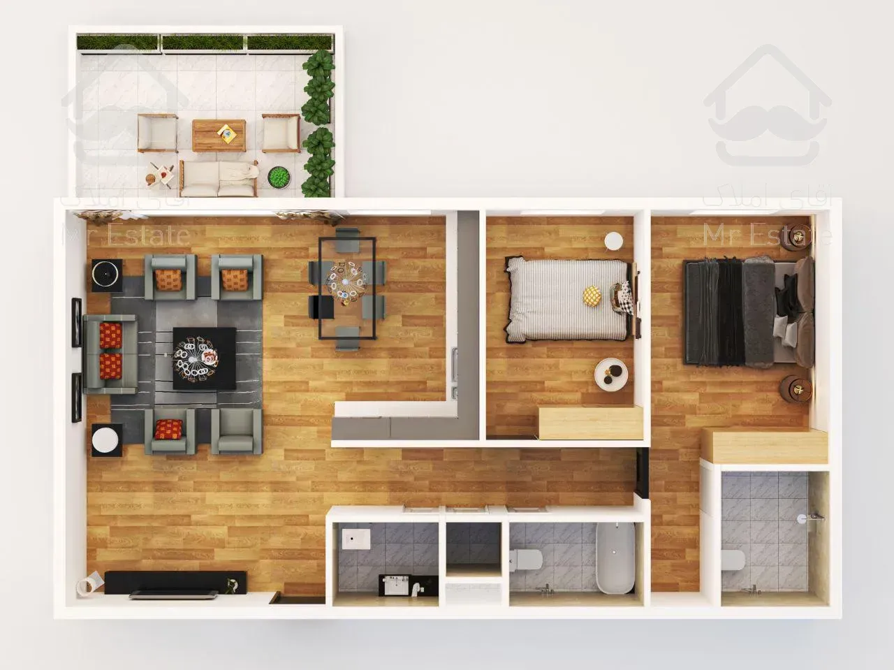 خرید پیش فروش ۹۰متری ۲خواب در دریاچه چیتگر