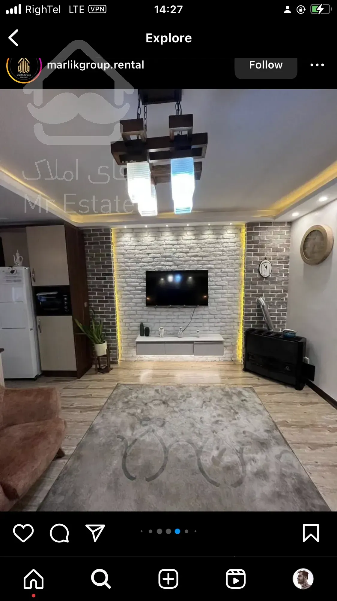 ۶۸متر۲خواب فول نور مستقیم