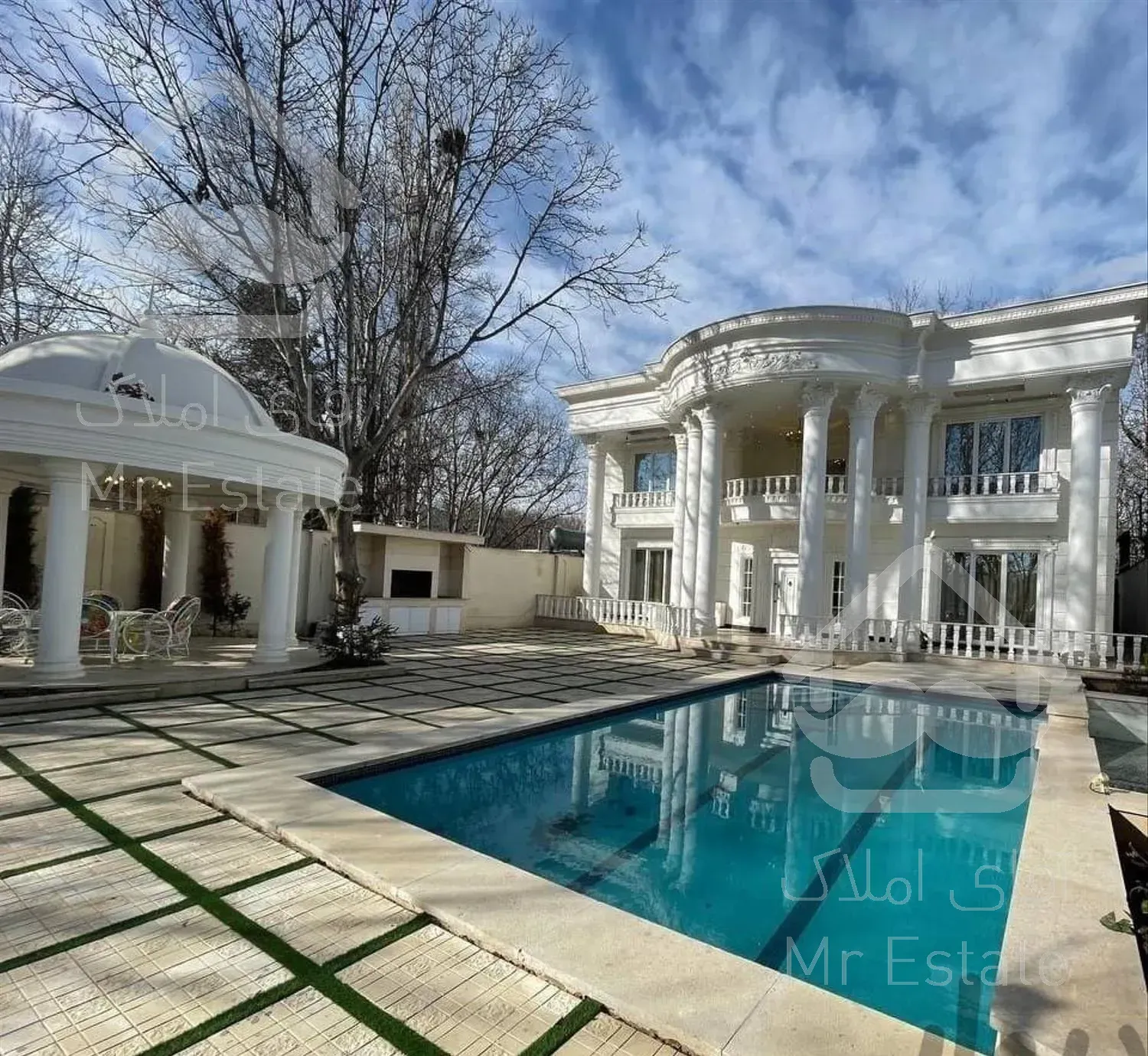 عمارت۶۰۰متری ۴خوابه/استخردار/دوربین مداربسته