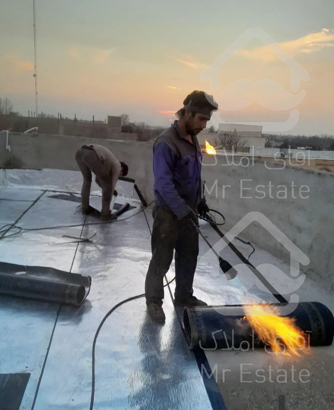 نصب ایزوگام قیرگونی آسفالت حتی یک متر