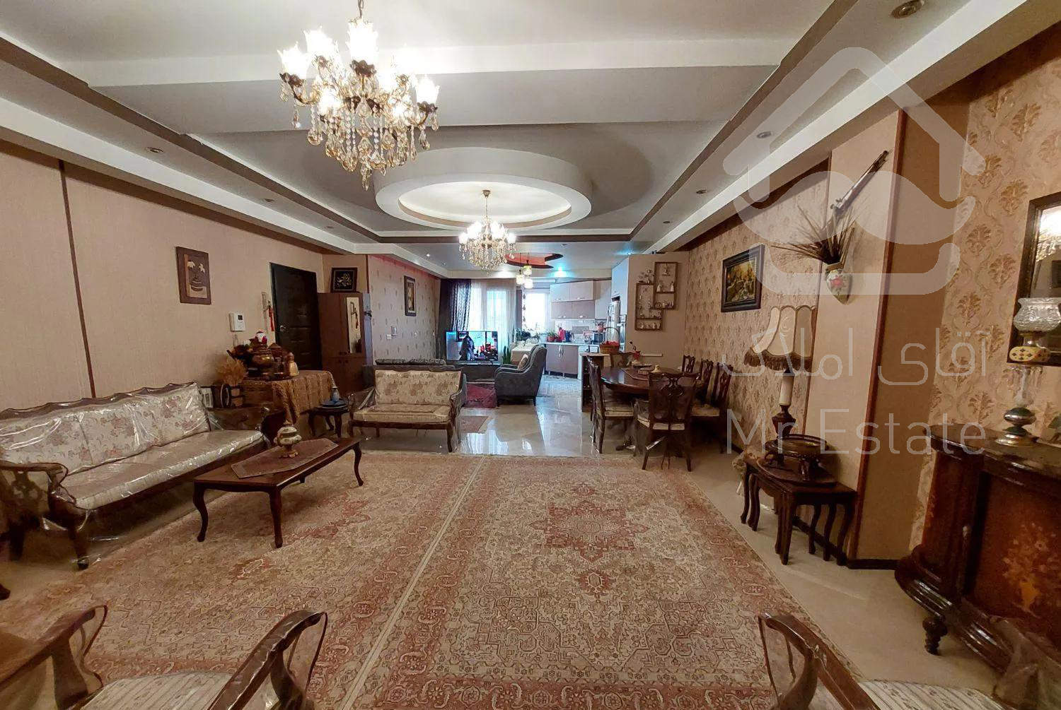 ۸۷ متر ۲ خواب/ شهر زیبا/سالن پرده خور