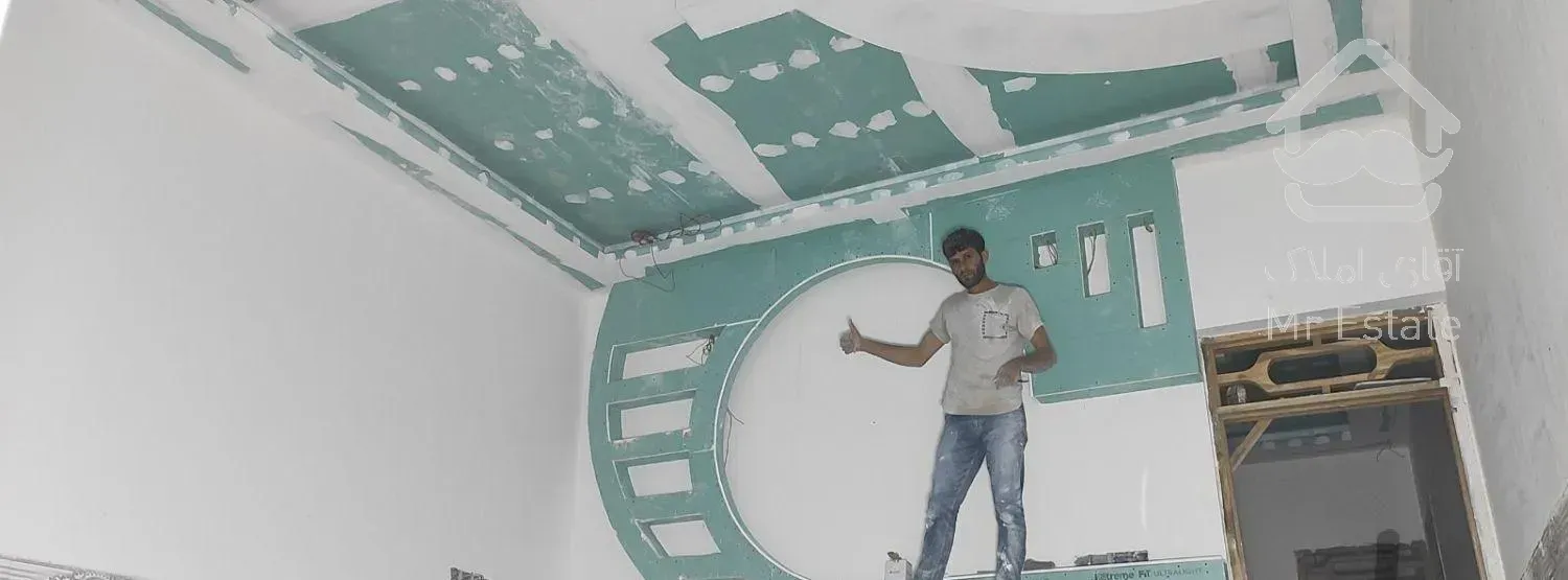 کناف دکوراسیون سقف شیروانی و