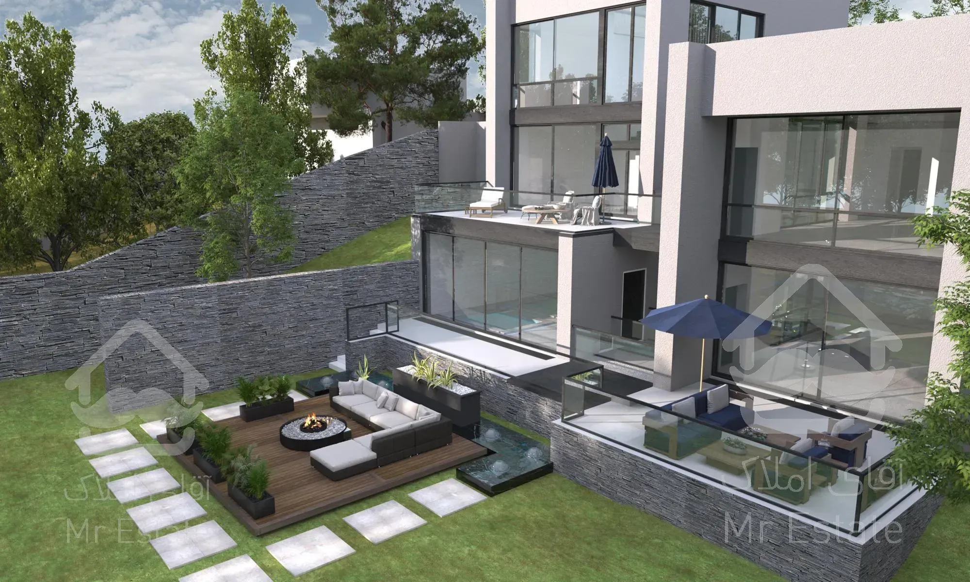 ویلا 940 متری مدرن و رویایی در دماوند چشم انداز بی نظیر و مشرف به رودخانه تارود