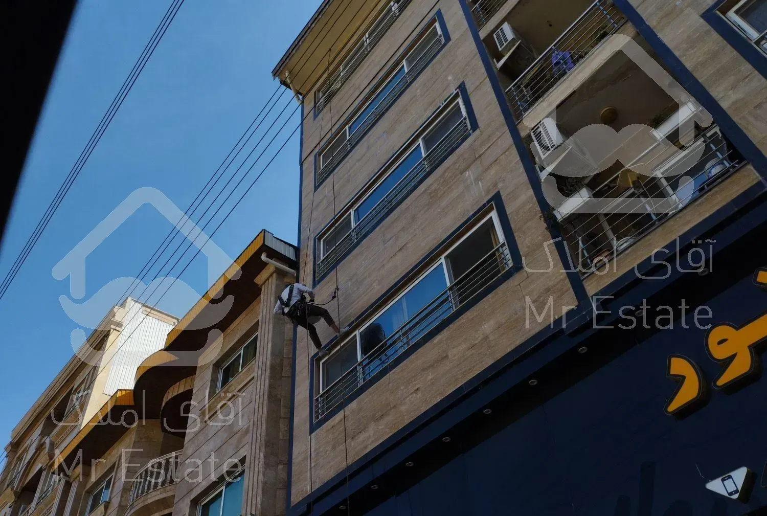 آببندی نمای ساختمان بدون داربست با طناب راپل عایق