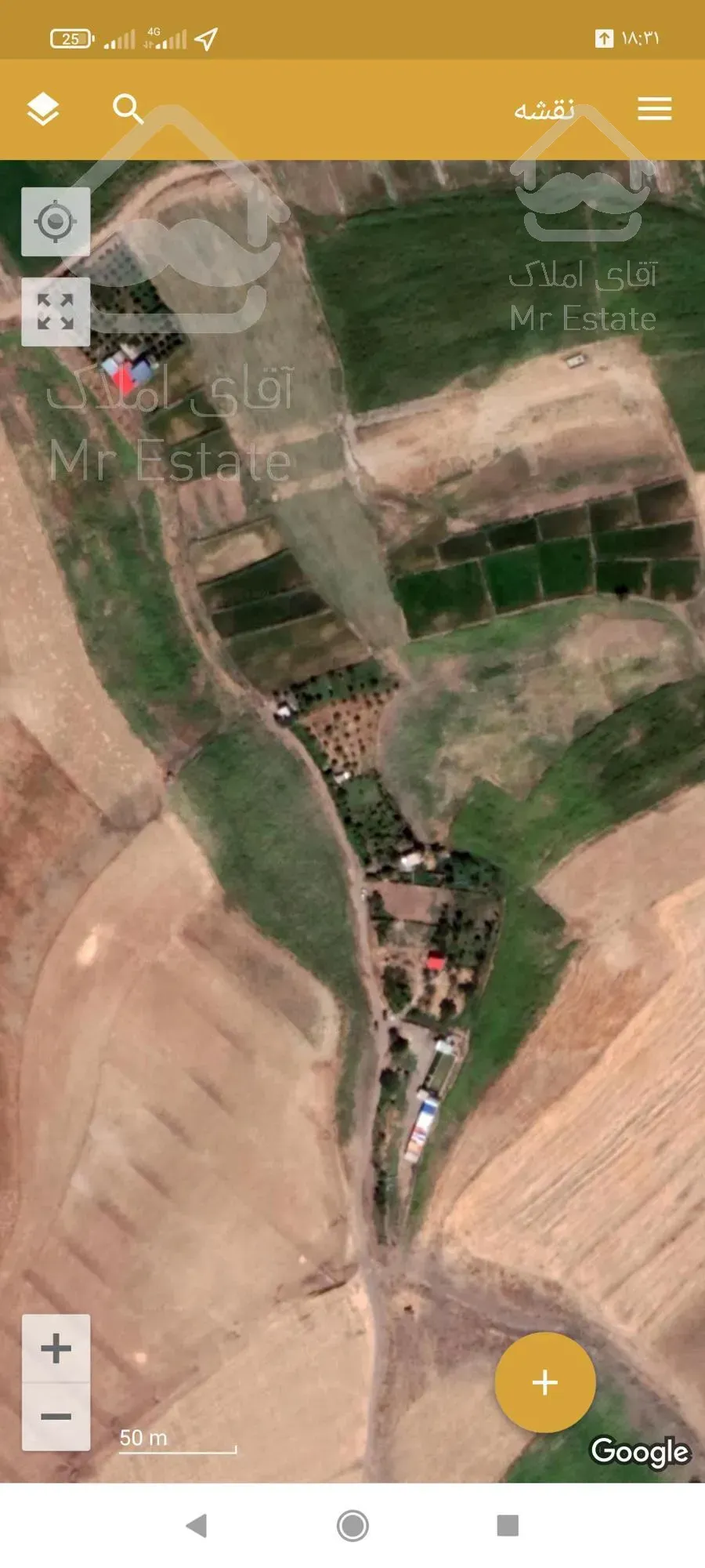 زمین کشاورزی شیش هزارو متر مربع