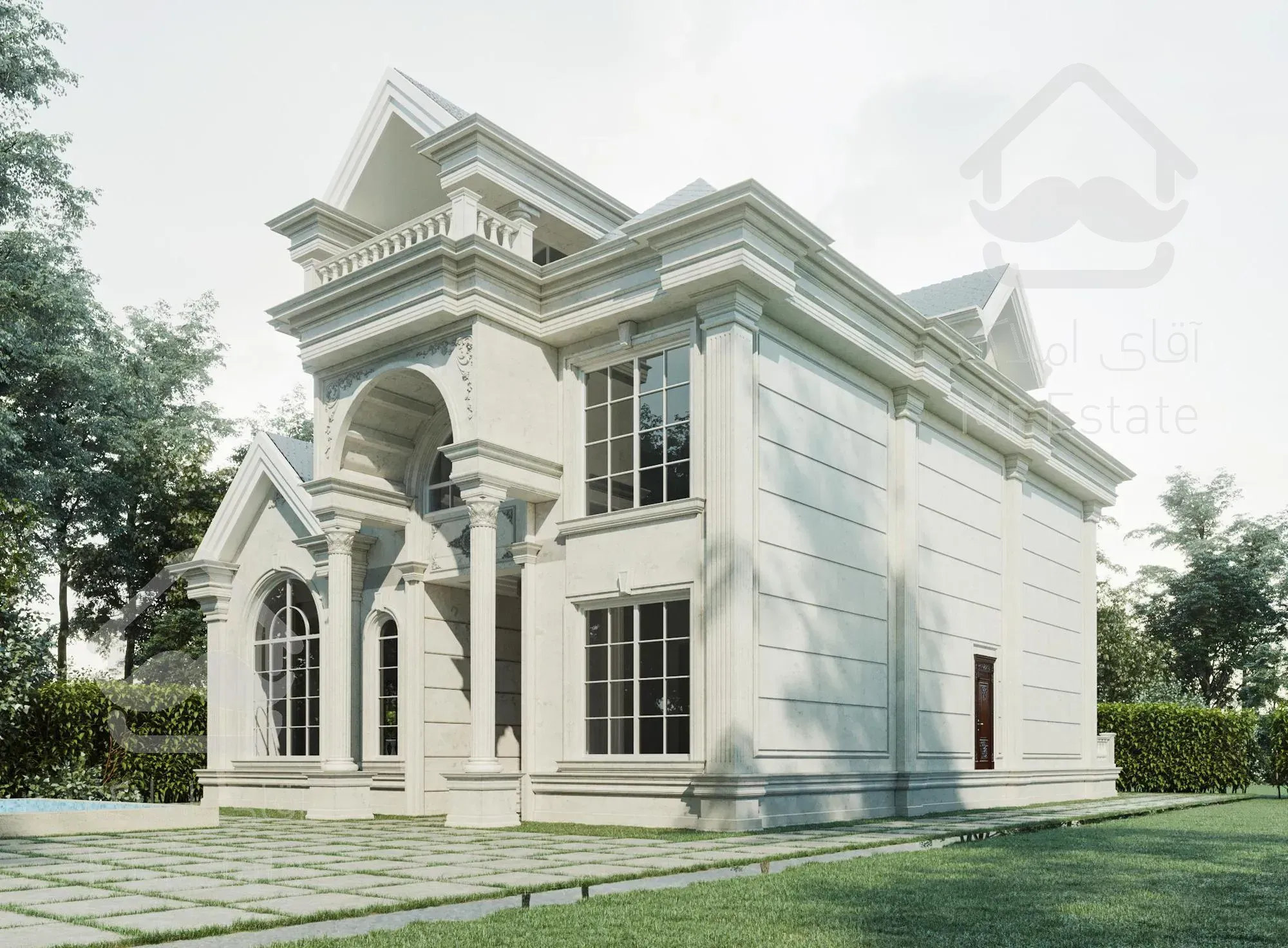 طراحی ویلای نیوکلاسیک