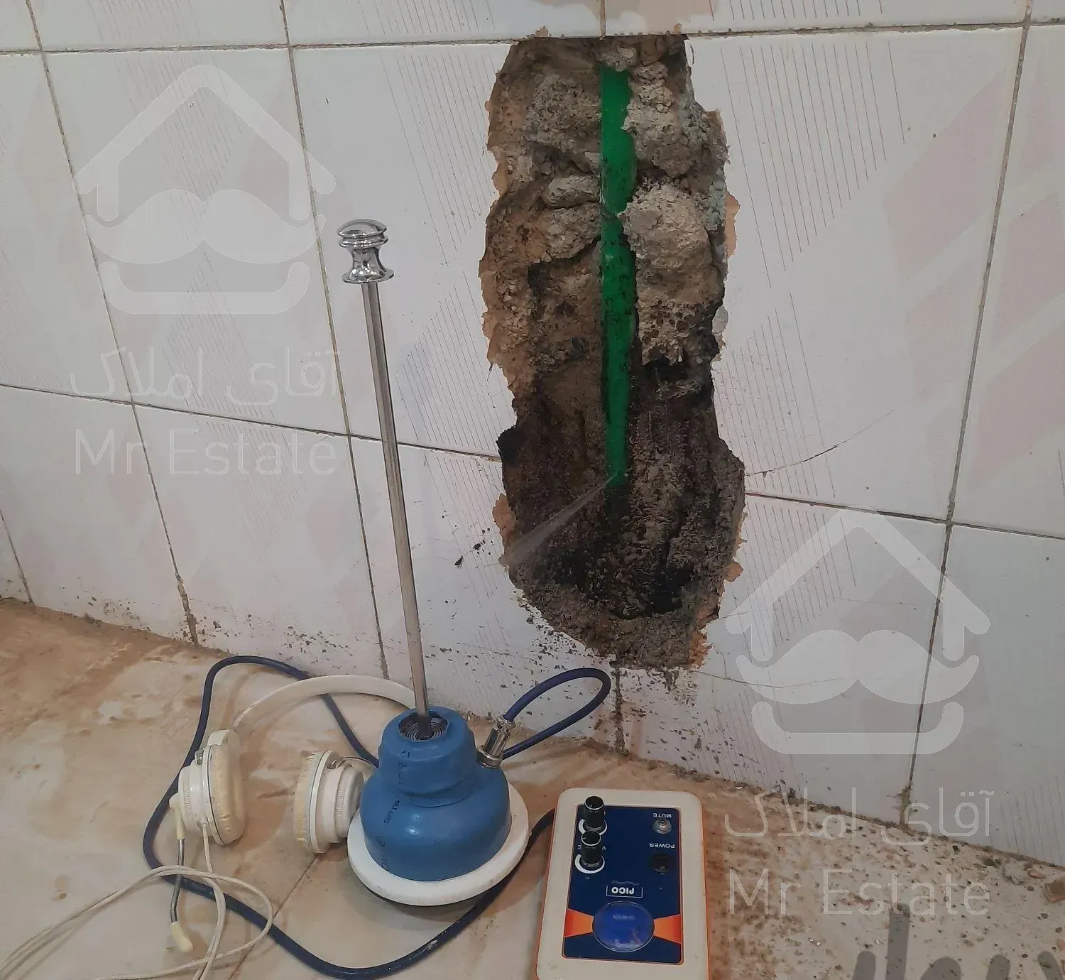 تاسیسات تشخیص ترکیدگی رفع نم نشتی بادستگاه لوله کش