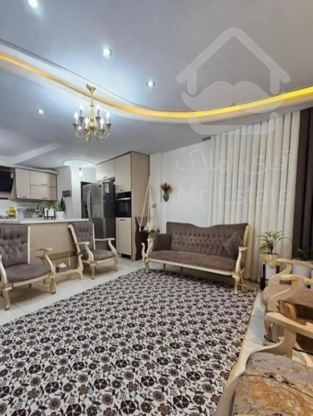 ۶۲متر/فول بازسازی مدرنیته/سالن پرده خور/بر کلهر