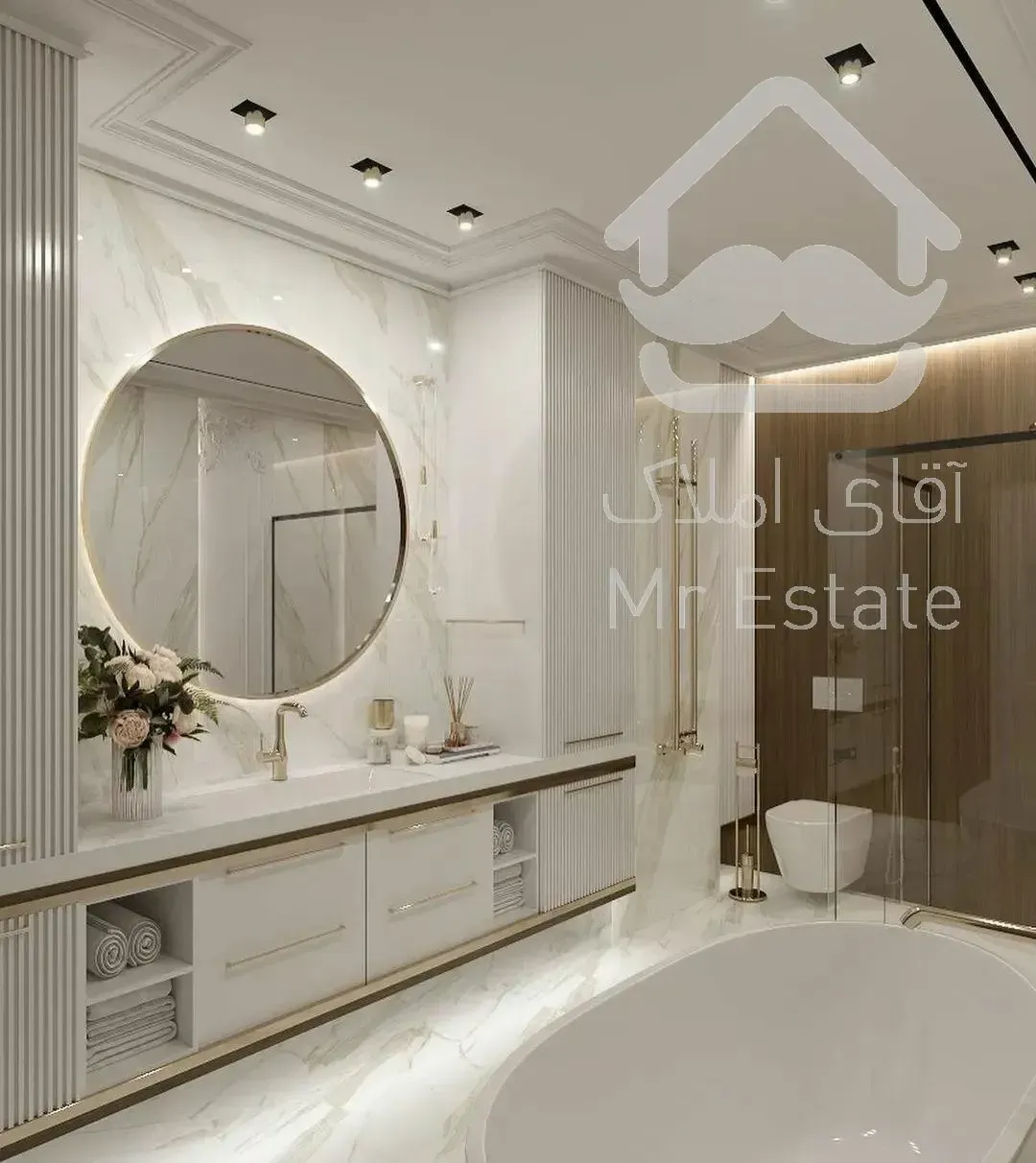 برج ۲۱۰ متری اعیانی قیطریه /مشاعات آبی/سالن تماما پنجره/ویو ابدی