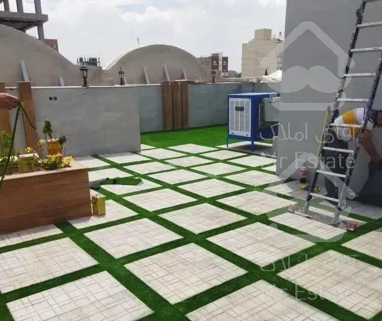 فضای سبز باچمن مصنوعی ومحوطه سازی مدرن /آبنما