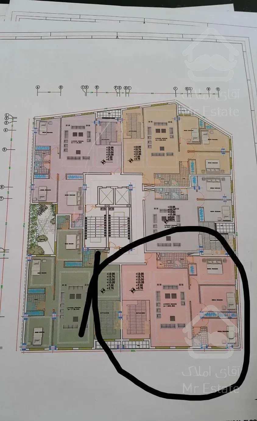 آپارتمان۱۳۰متری جنوبی، ۳ خواب