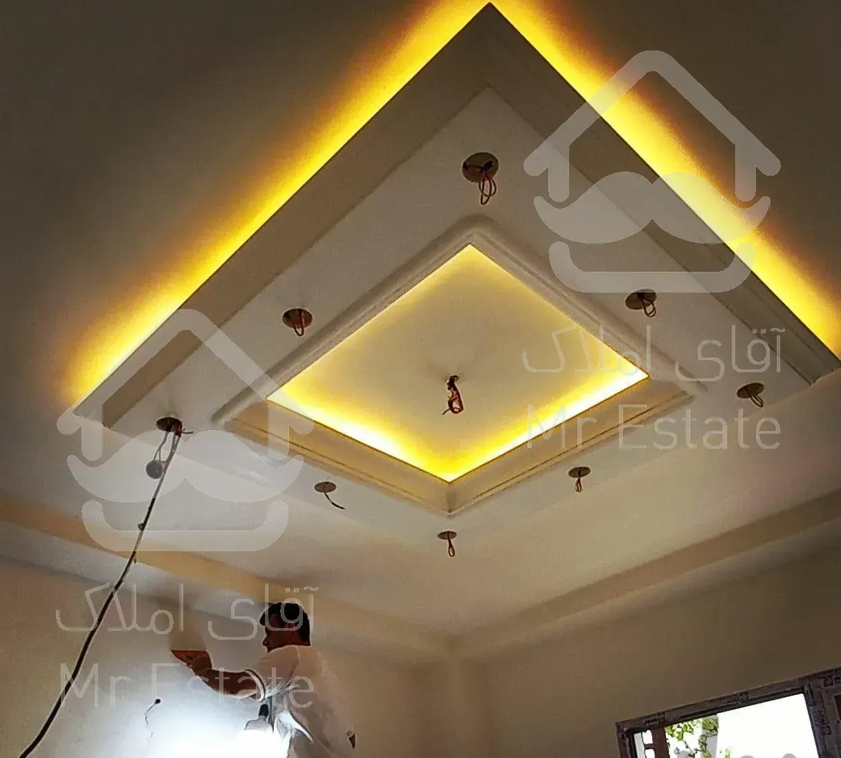 خدمات گچکاری ونورپردازی طرح کناف بدون سازه ونقاشی