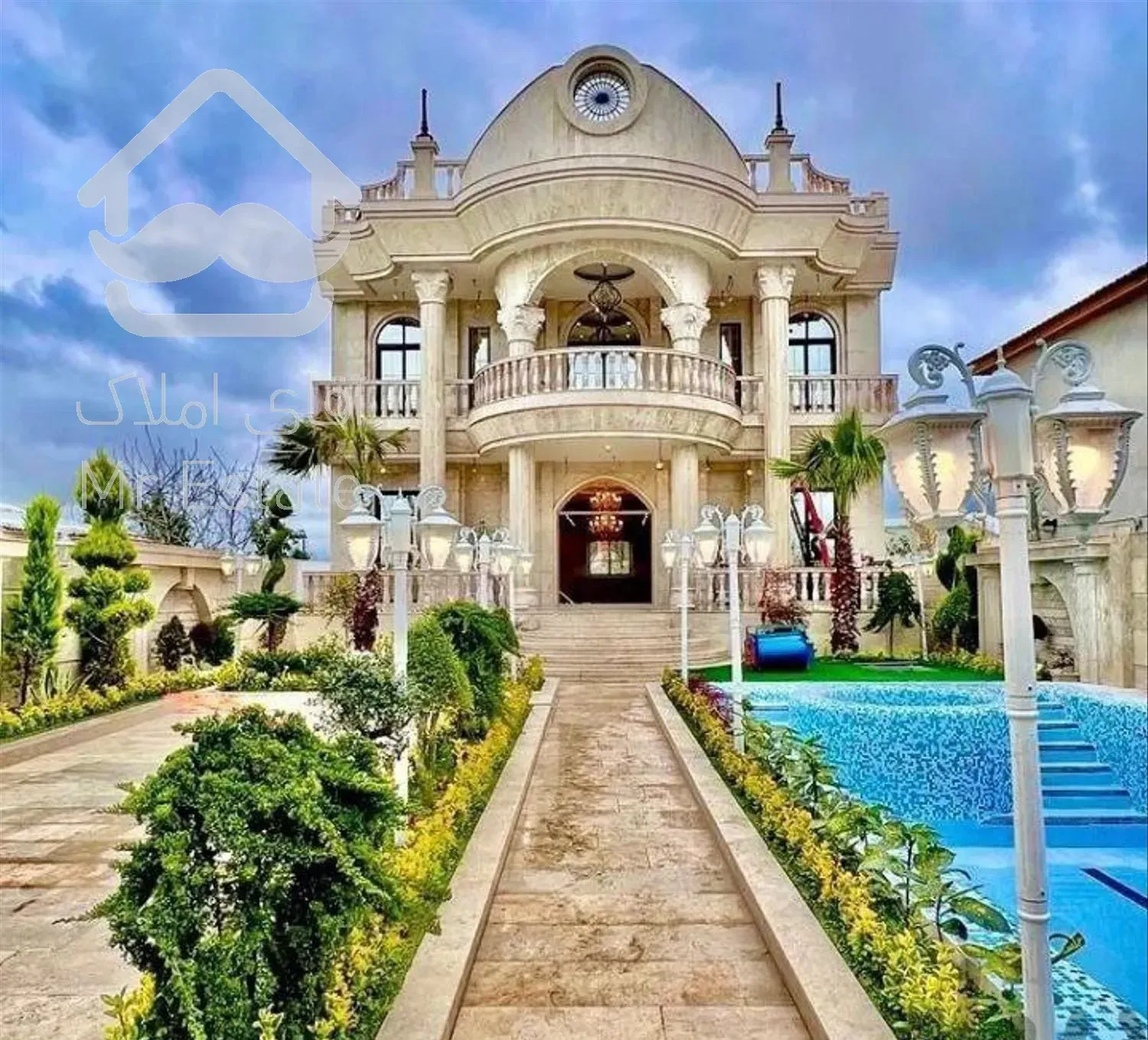 کاخ تریبلکس ۸۰۰متری استخر سونا جکوزی