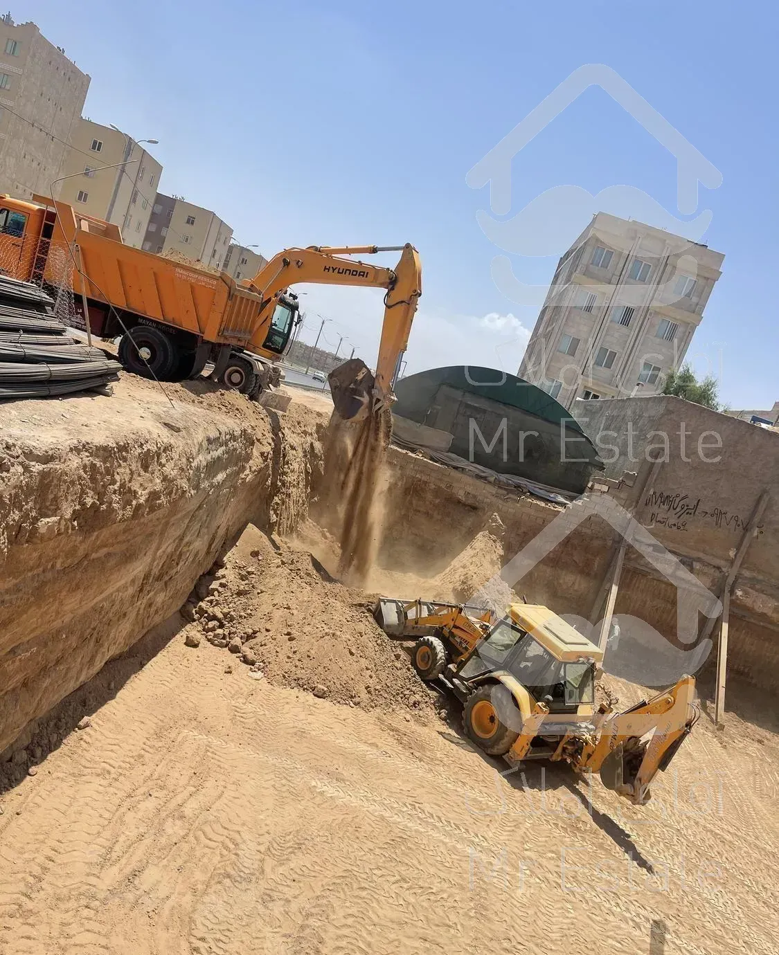 خاکبرداری شفته باتارد.اجرای سازه نگهبان