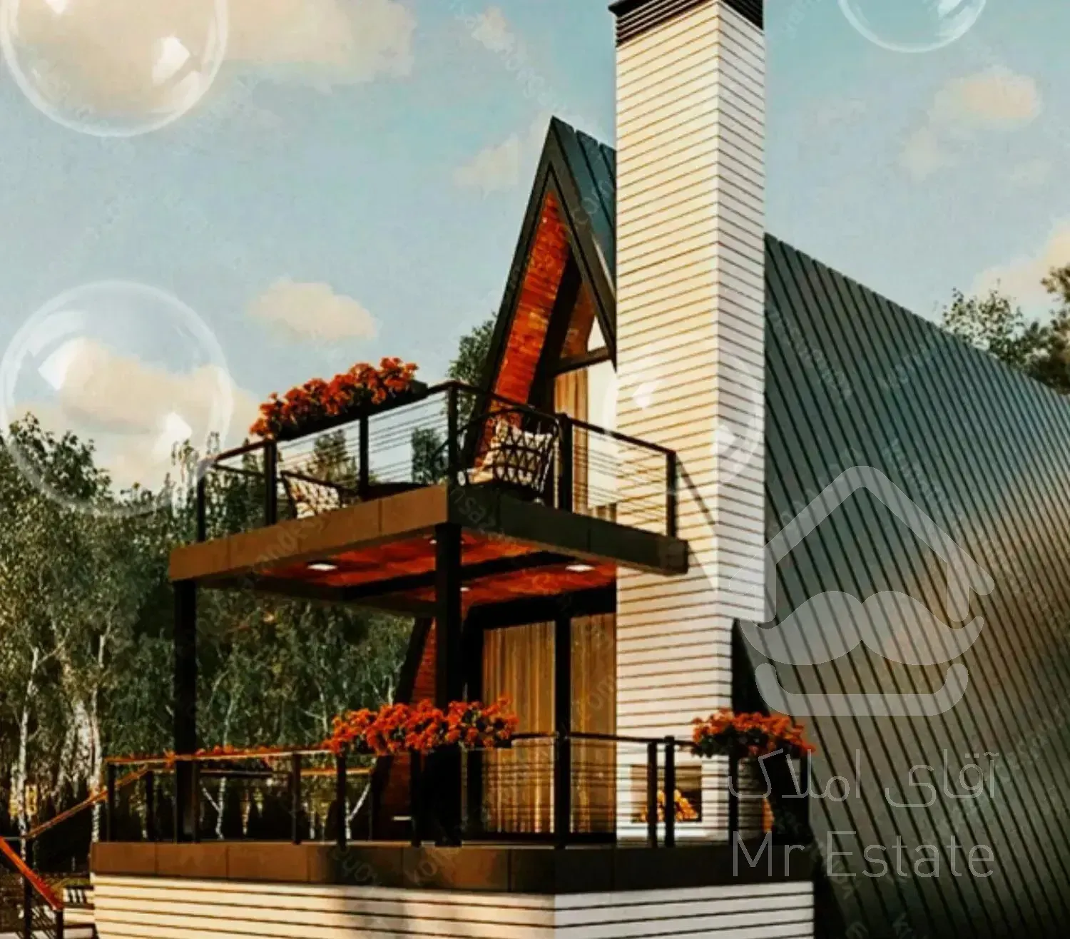 محل تفریح خانوادگی در کلبه چوبی