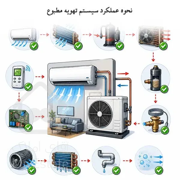 تاسیسات سرمایشی و گرمایشی و تهویه مطبوع قسمتی