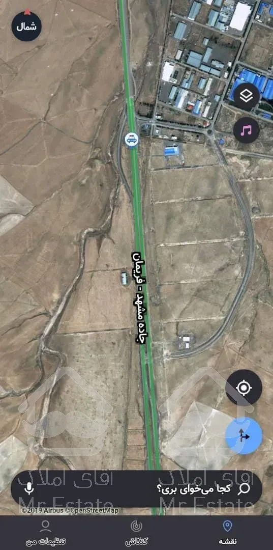 ۱۰ هکتار حاشیه جاده بین‌المللی مشهد فریمان