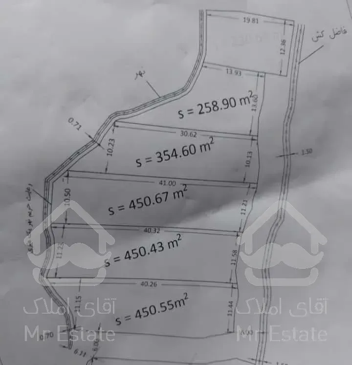 ۵ پلاک زمین روستایی تفکیک شده با نامه بنیاد سنگر