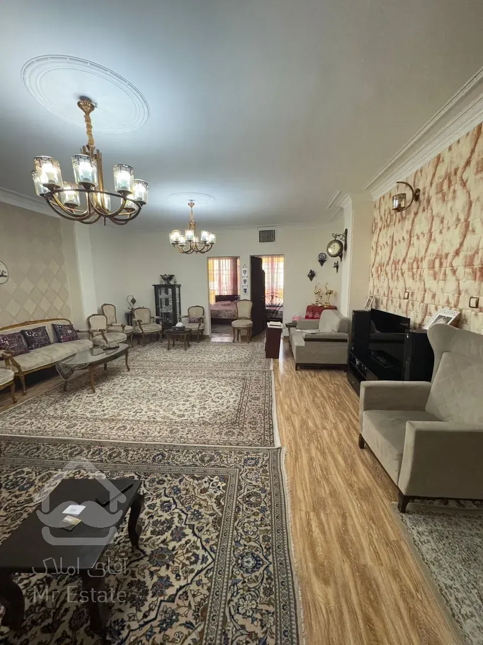 فروش آپارتمان ۱۰۵ متری ۲خواب سالن پرده خور تراورتن