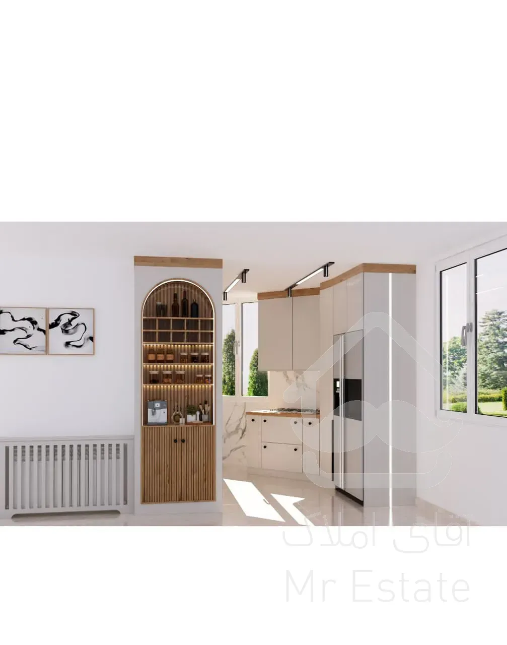 اجاره آپارتمان ۸۰متری ۲خواب سالن پرده خور فول بازسازی در شهرزیبا