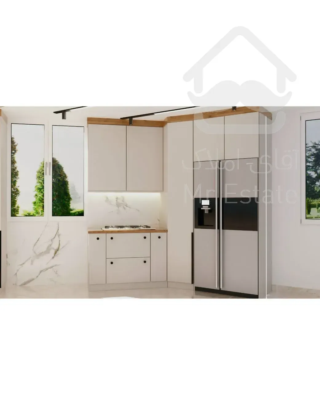 اجاره آپارتمان ۸۰متری ۲خواب سالن پرده خور فول بازسازی در شهرزیبا