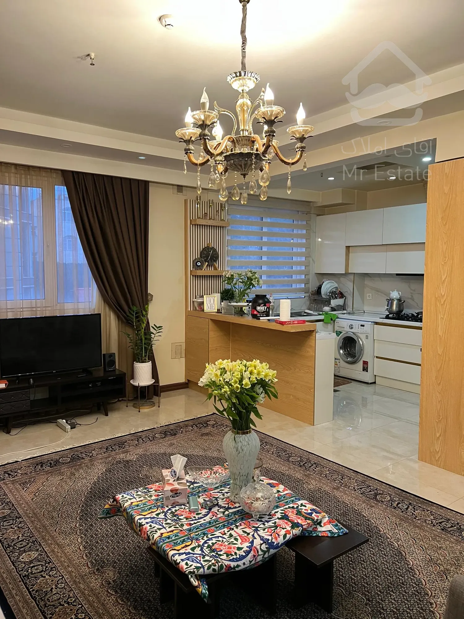 فروش آپارتمان سالن پرده خور فول امکانات دیزاین شده