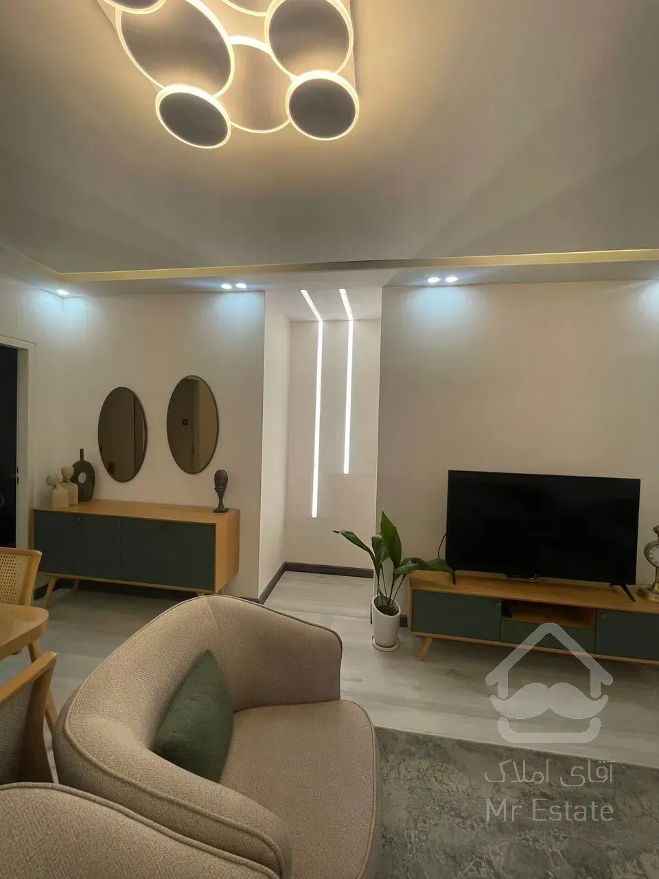 65متر دو خواب سالن پرده خور