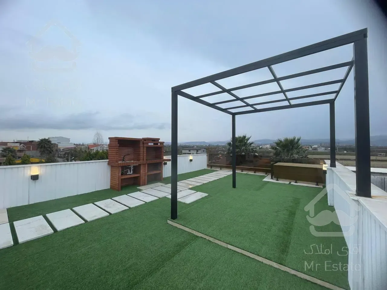 ویلادوبلکس نما مدرن/روفگاردن ویو ابدی و دلباز