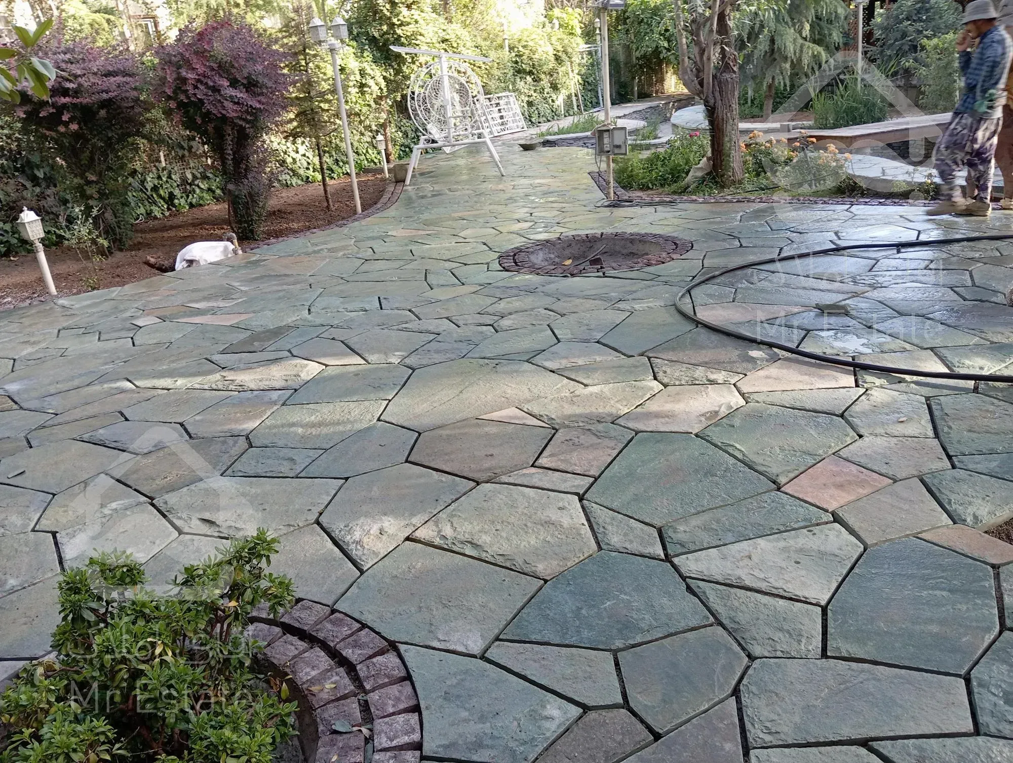 اجرای سنگ لاشه سنگ مالون سنگ ورقه ای رشیدی در تهران دماوند